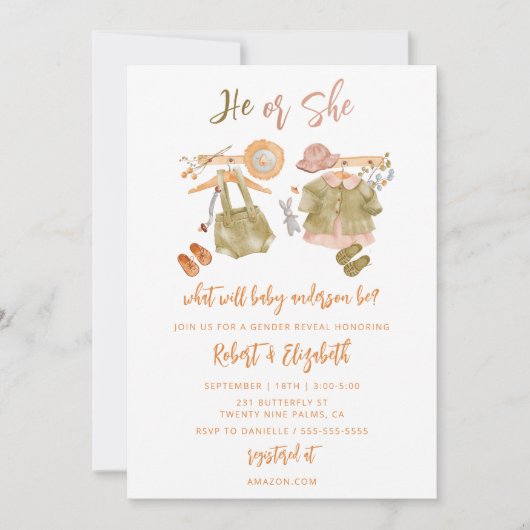 Uitnodiging tot uitnodigen van Rustige sekse (Voorkant)