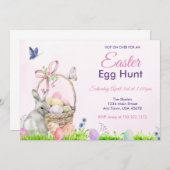 Uitnodiging tot uitnoeping Easter Egg Hunt (Voorkant / Achterkant)