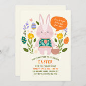 Uitnodiging tot uitnoeping Easter Egg Hunt (Voorkant / Achterkant)