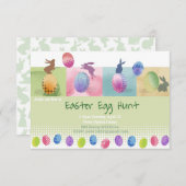 Uitnodiging tot uitnoeping Easter Egg Hunt (Voorkant / Achterkant)