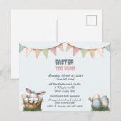 Uitnodiging tot uitnoeping Easter Egg Hunt Briefkaart (Voorkant / Achterkant)