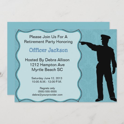 Uitnodiging tot uittreding politieambtenaar (Voorkant / Achterkant)