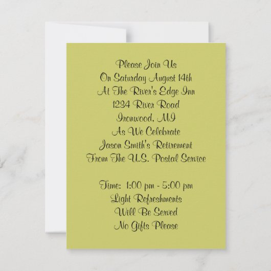 Uitnodiging tot uittreding uit de pony Express Pos (Achterkant)