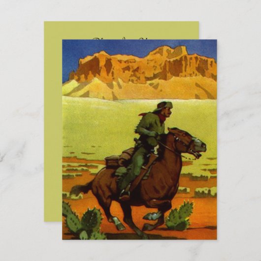 Uitnodiging tot uittreding uit de pony Express Pos (Voorkant / Achterkant)