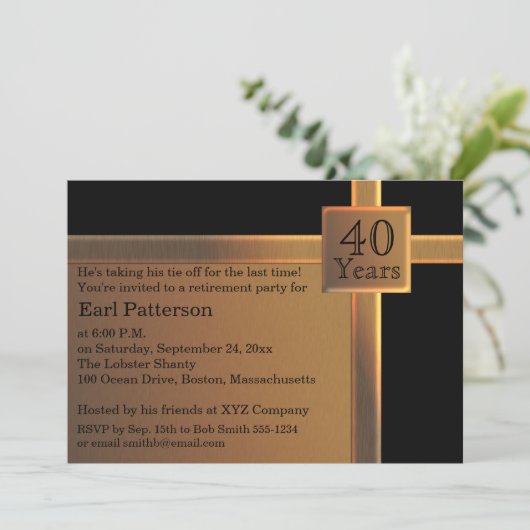 Uitnodiging tot uittreding uit de zwarte en kopere (Staand voorkant)