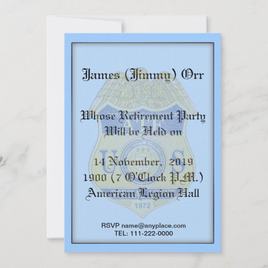 Uitnodiging tot uittreding van patrouillepatrouill (Achterkant)