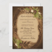 Uitnodiging tot uitzending van bruiloft in Rustic  (Voorkant)
