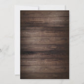 Uitnodiging tot uitzending van bruiloft in Rustic  (Achterkant)