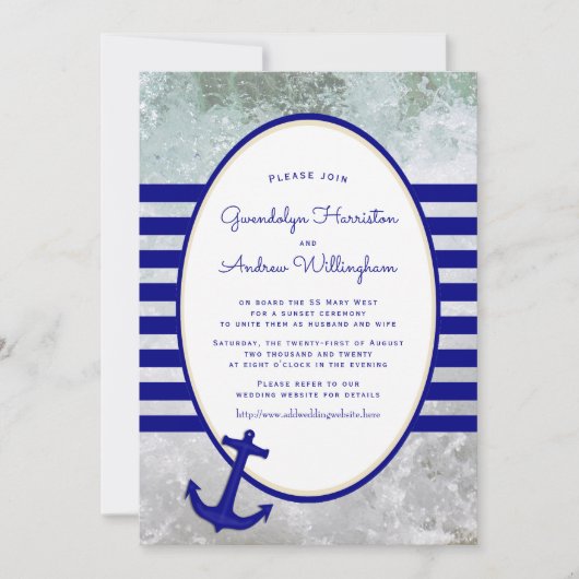 Uitnodiging tot uitzending van een Nautical Cruise (Voorkant)