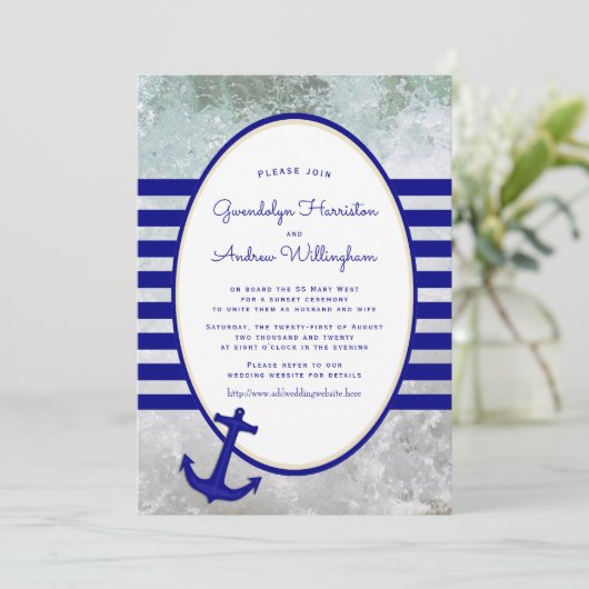 Uitnodiging tot uitzending van een Nautical Cruise (Staand voorkant)