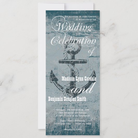 Uitnodiging tot uitzending van een trouwe anchor-v (Voorkant)