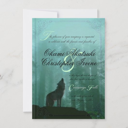 Uitnodiging tot uitzending van Fantasy Book Weddin (Voorkant)