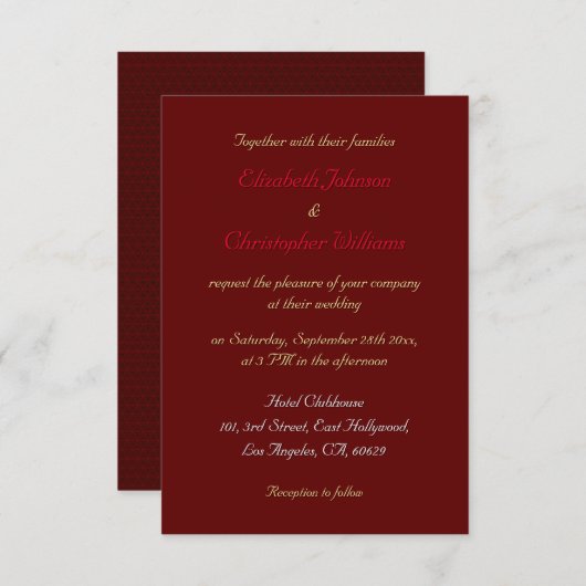 Uitnodiging tot uitzending van gepersonaliseerde E (Voorkant / Achterkant)