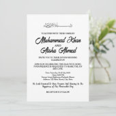 Uitnodiging tot uitzending van het huwelijk tussen (Staand voorkant)