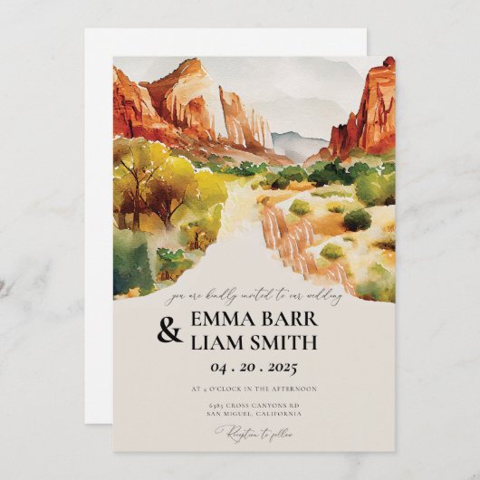 Uitnodiging tot uitzending van het nationaal park (Voorkant / Achterkant)