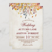 Uitnodiging tot uitzending van het Rustic Fall Lea (Voorkant / Achterkant)