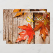 Uitnodiging tot uitzending van het Rustic Fall Lea (Voorkant / Achterkant)