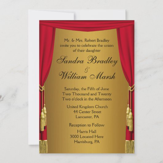 Uitnodiging tot uitzending van Movie Theme Wedding (Voorkant)