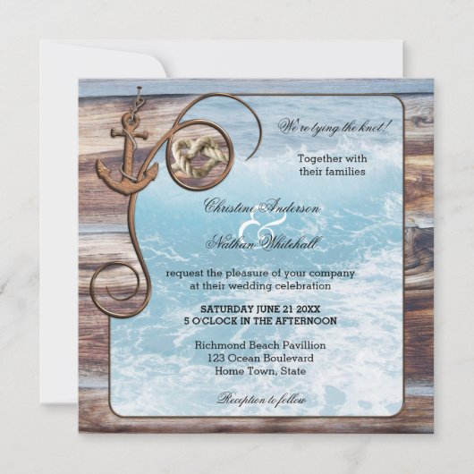 Uitnodiging tot uitzending van notionele bruiloft (Voorkant)