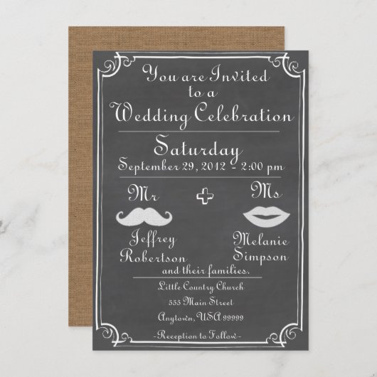 Uitnodiging tot uitzending van oude gevashioned Ch (Voorkant / Achterkant)