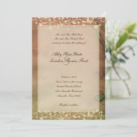 Uitnodiging tot uitzending van Rustic Chic Warm Co (Staand voorkant)