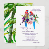 Uitnodiging tot uitzetting over tropische vogelwed (Voorkant / Achterkant)