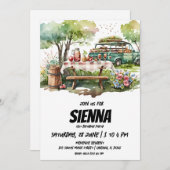 Uitnodiging tot uitzicht van het zomerpark Picnic (Voorkant / Achterkant)