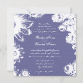 Uitnodiging tot ultra Violet  Floral Wedding (Voorkant)