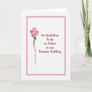 Uitnodiging tot Usher op onze zomerbruiloft