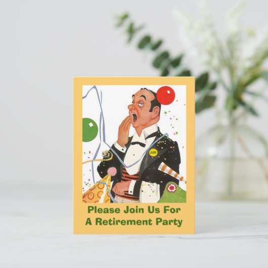 Uitnodiging tot vervroegde uittreding met fun Retr (Staand voorkant)