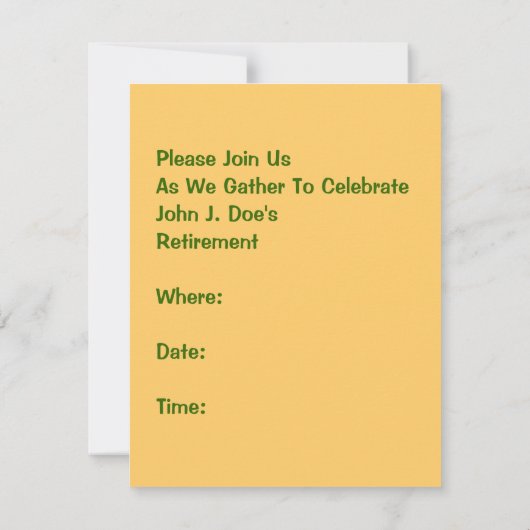 Uitnodiging tot vervroegde uittreding met fun Retr (Achterkant)