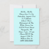 Uitnodiging tot vervroegde uittreding met fun Retr (Achterkant)