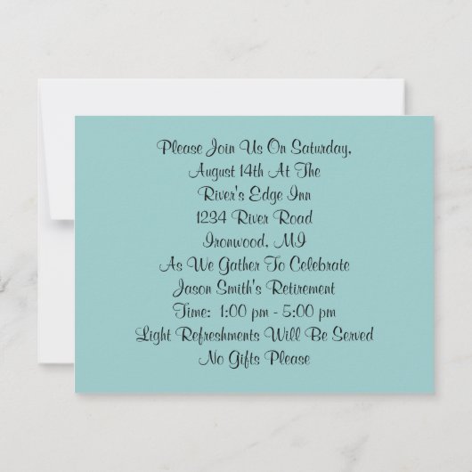 Uitnodiging tot vervroegde uittreding uit Masculin (Achterkant)