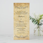 uitnodiging tot Victoriaans bruiloft (Staand voorkant)