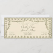 uitnodiging tot Victoriaans Cupid Heart Wedding (Achterkant)