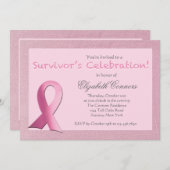 Uitnodiging tot viering van borstkanker (Voorkant / Achterkant)