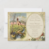 Uitnodiging tot Vintage bruiloft (Achterkant)