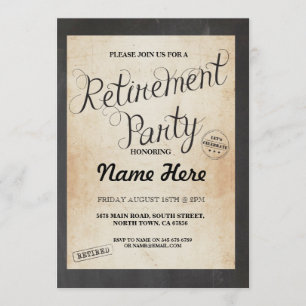 Uitnodiging tot Vintage in ruste Chalk