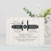 Uitnodiging tot voedsel en Drink (Staand voorkant)