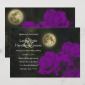 Uitnodiging tot volledige Paarse  Ghost Rozen brui (Voorkant / Achterkant)