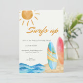 Uitnodiging tot vrijdag surf Up Beach (Staand voorkant)