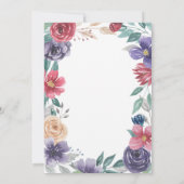 Uitnodiging tot waterverf bloemen Uittredingsparti (Achterkant)