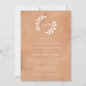 Uitnodiging tot Waterverf Rustic Wedding (Voorkant)