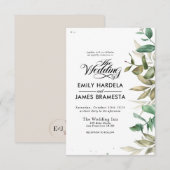 Uitnodiging tot Waterverf van de Eucalyptusbegroti (Voorkant / Achterkant)