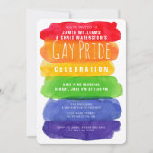 Uitnodiging tot Waterverf van Gay Pride (Voorkant)
