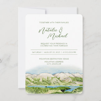Uitnodiging tot Waterverf van Rustic Mountain
