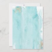 Uitnodiging tot Waterverf van Turquoise (Achterkant)