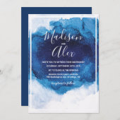Uitnodiging tot Waterverf voor bruiloft (Voorkant / Achterkant)