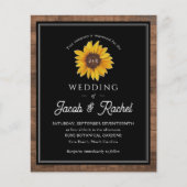 Uitnodiging tot weddenschap door Rustige zonnebloe (Voorkant)