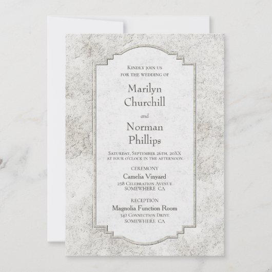 Uitnodiging tot weddenschap met een Bleek grijs ge (Voorkant)